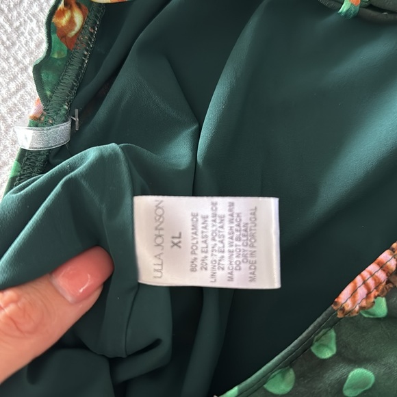 ULLA JOHNSON Giordana Maillot One-Piece Swimsuit, Veridian, Size X-Large, $350 - Picture 16 of 17